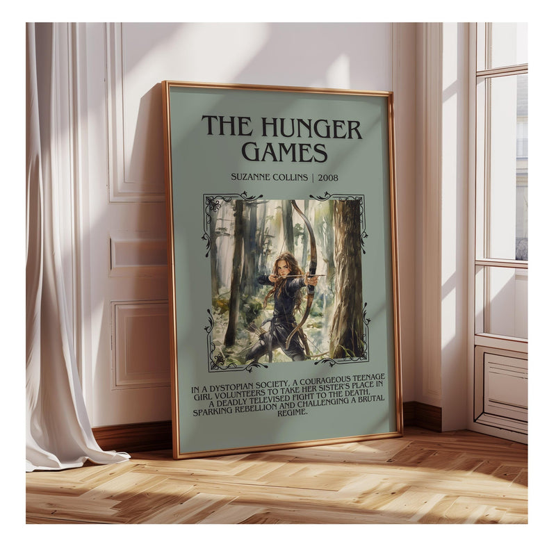 Hunger Games minimalist poster paper finish options – matte satin gloss