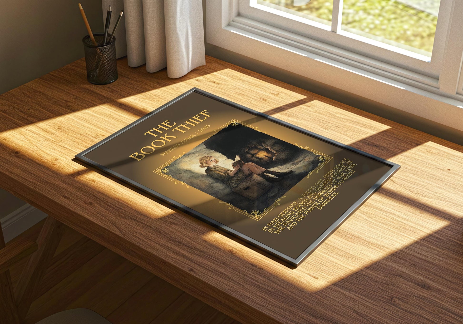 The Book Thief by Markus Zusak | Descriptive Book Poster | Blurby