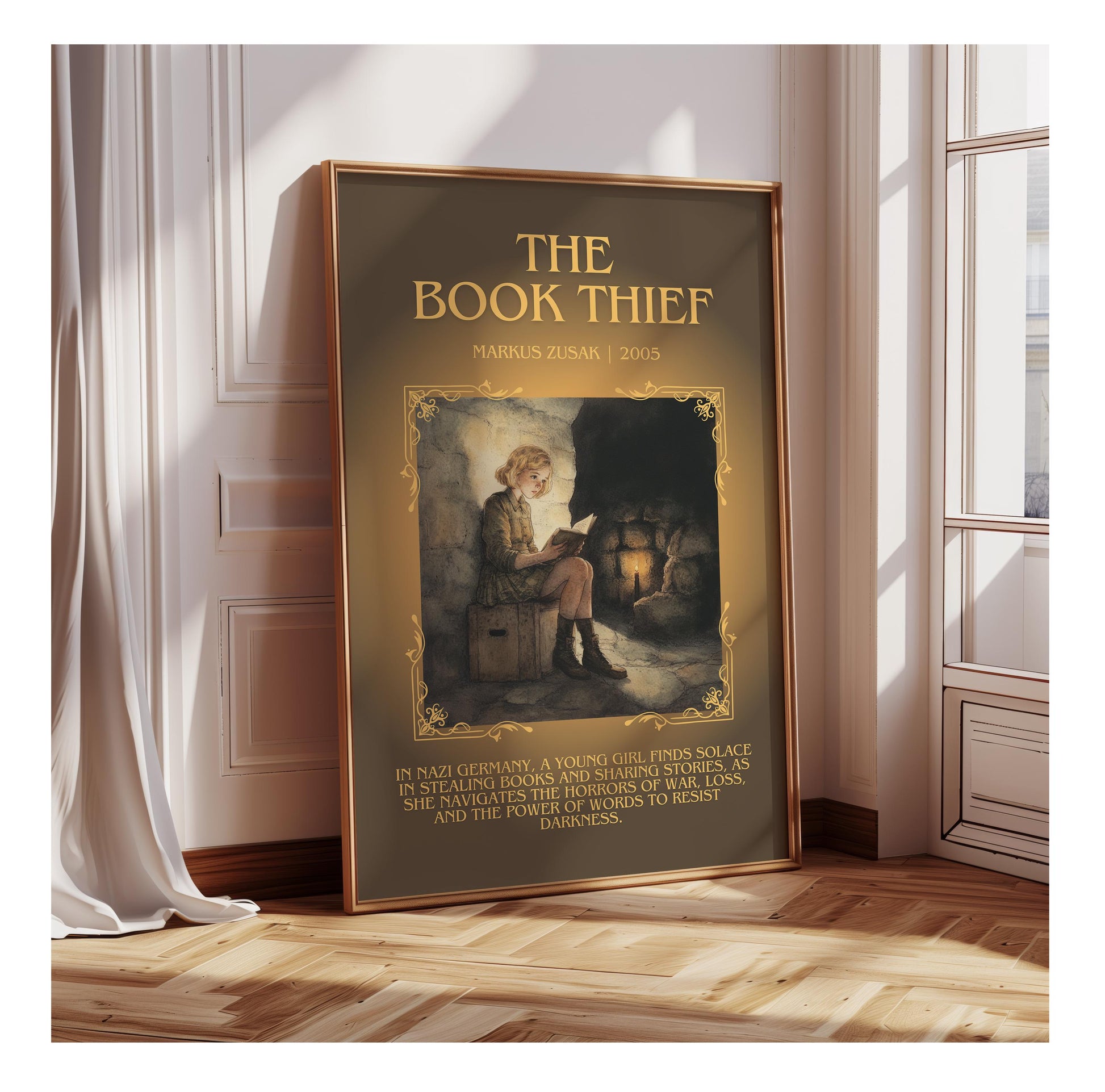 The Book Thief by Markus Zusak | Descriptive Book Poster | Blurby