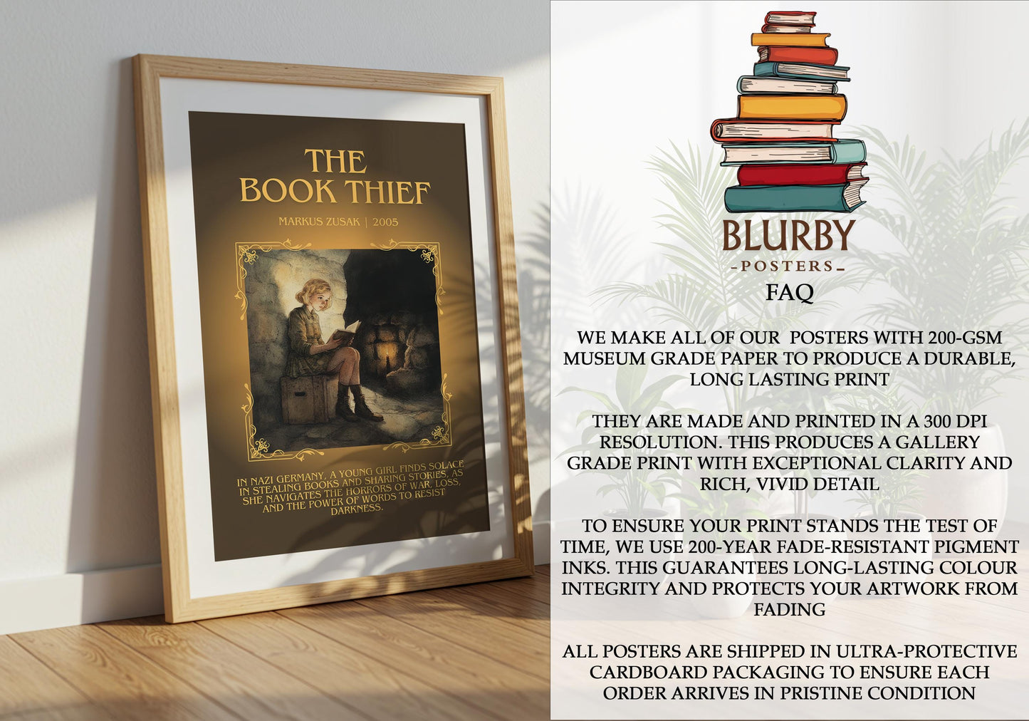 The Book Thief by Markus Zusak | Descriptive Book Poster | Blurby