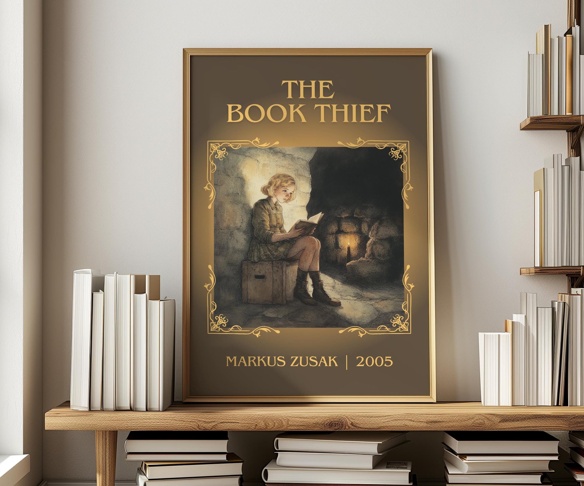 The Book Thief by Markus Zusak | Descriptive Book Poster | Minimalist