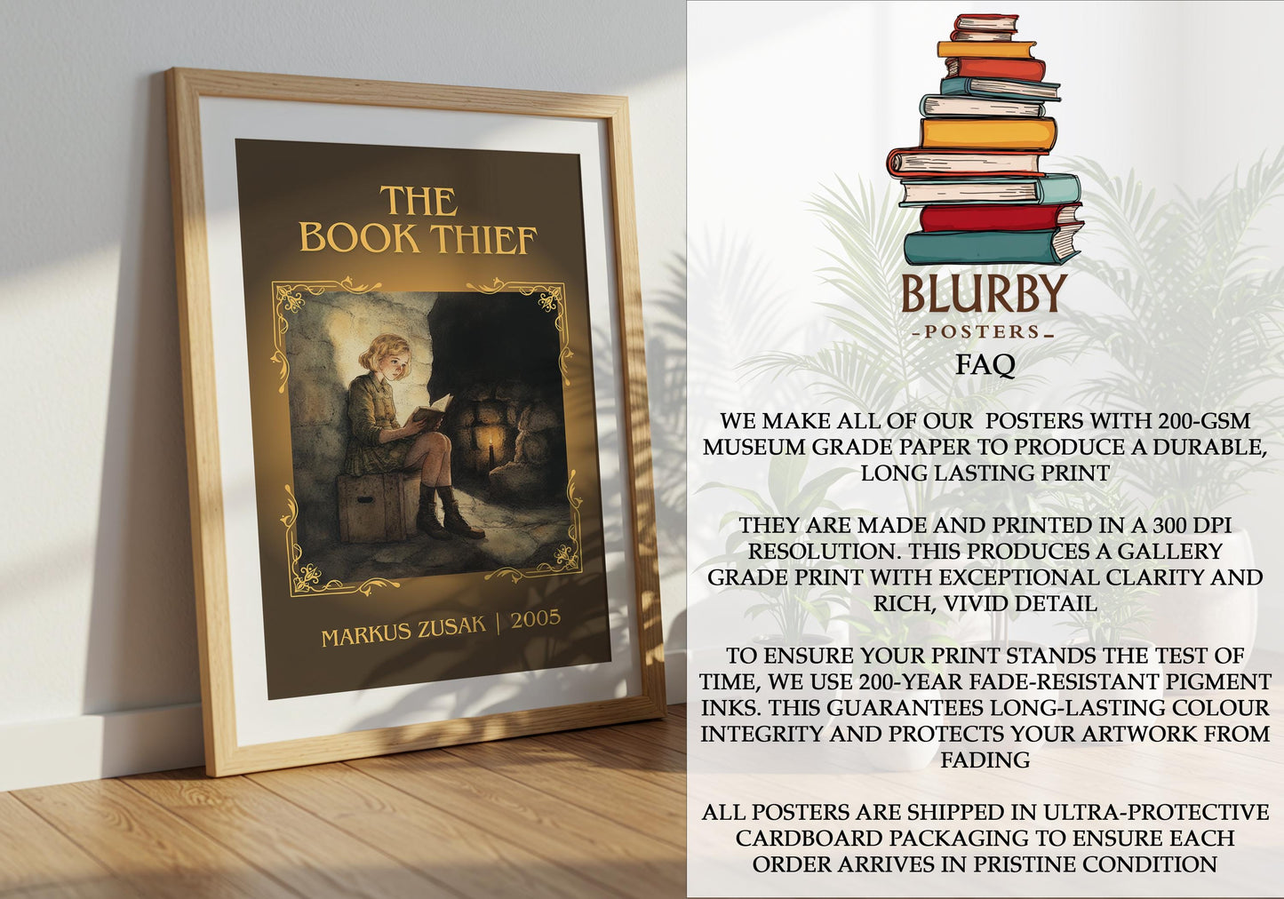 The Book Thief by Markus Zusak | Descriptive Book Poster | Minimalist