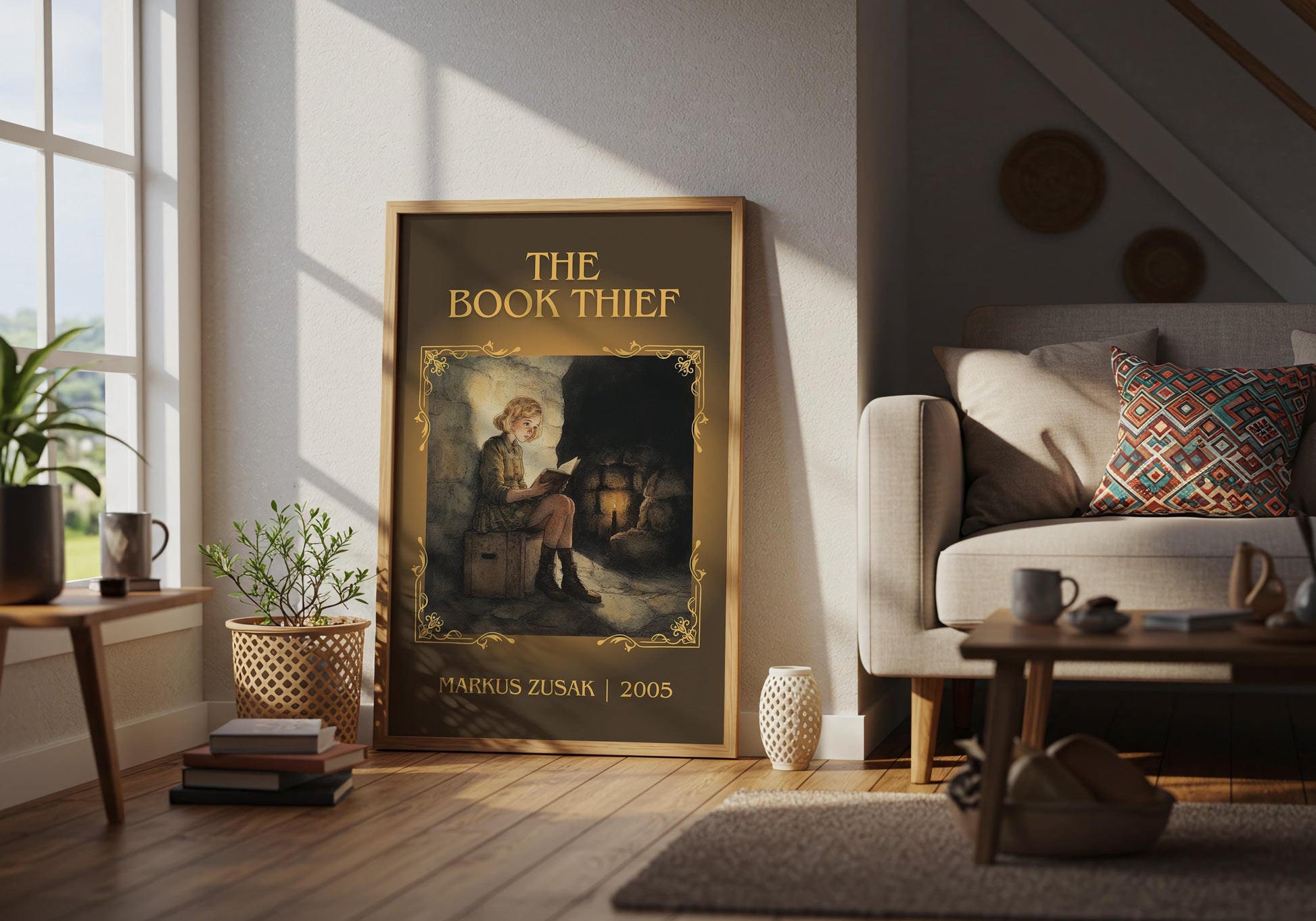The Book Thief by Markus Zusak | Descriptive Book Poster | Minimalist