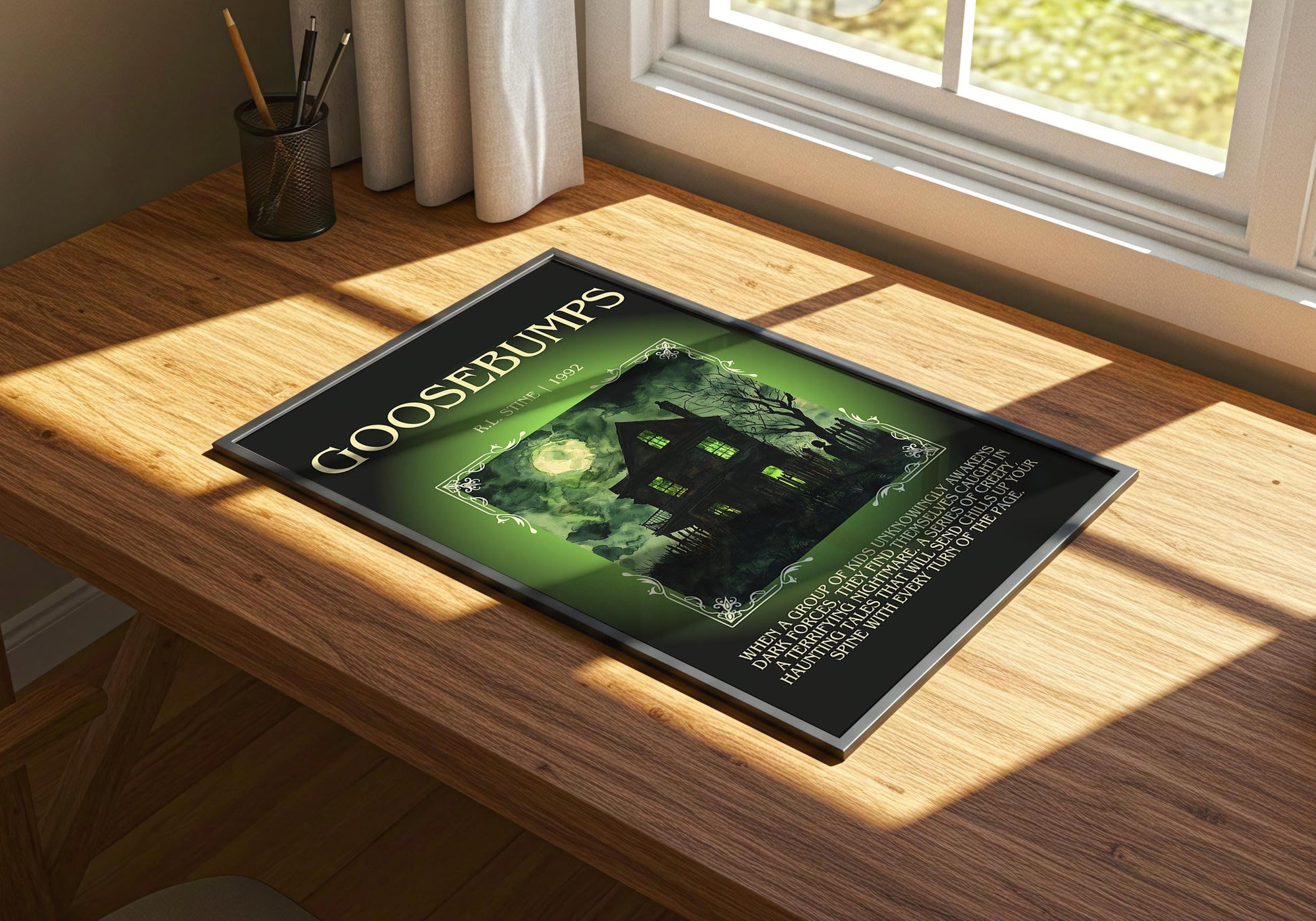 Goosebumps by R.L. Stine | Descriptive Book Poster | Blurby