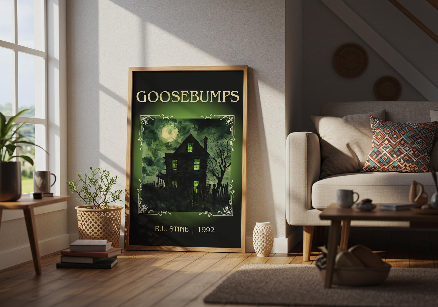 Goosebumps by R.L. Stine | Descriptive Book Poster | Minimalist