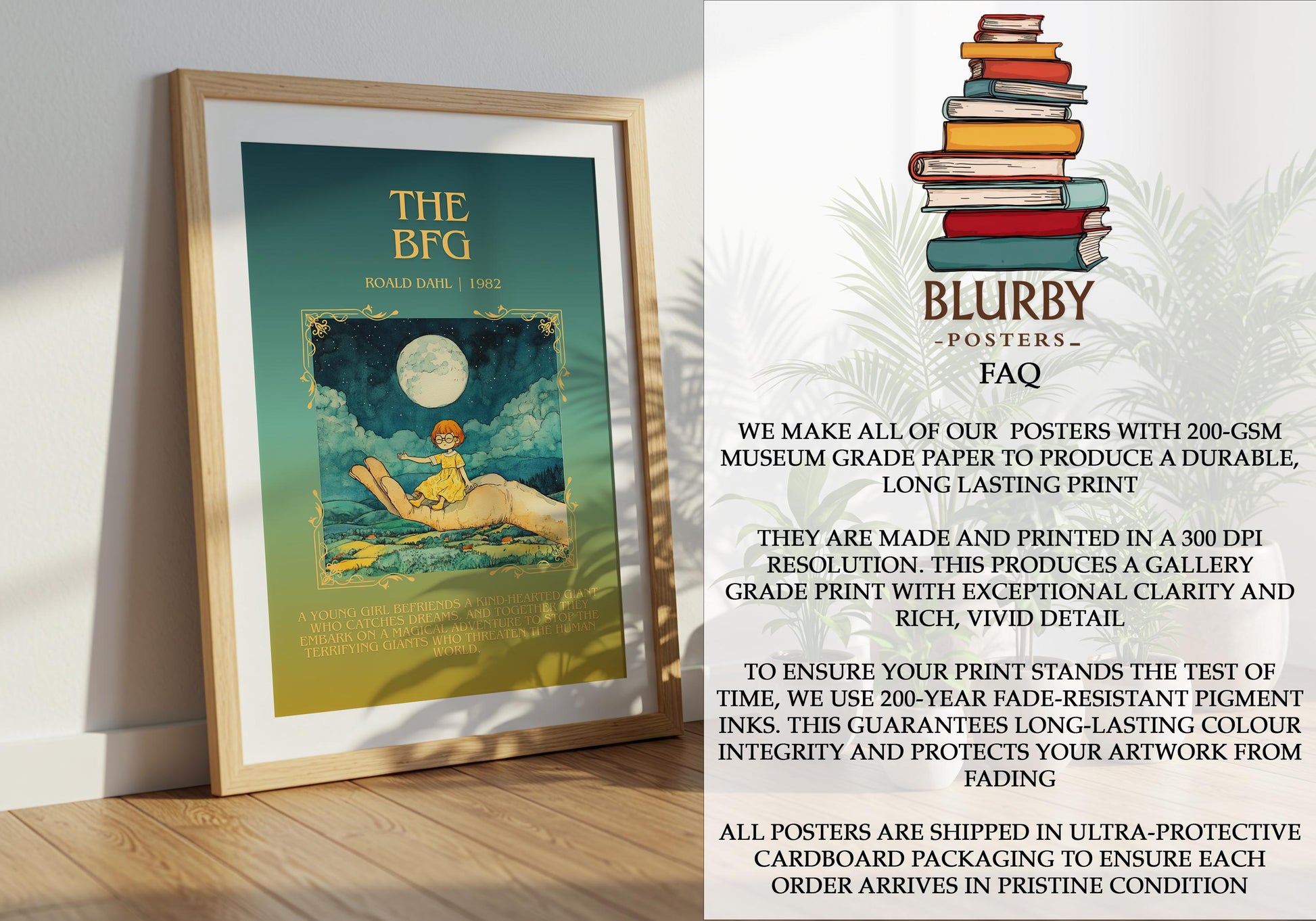 The BFG by Roald Dahl | Descriptive Book Poster | Blurby