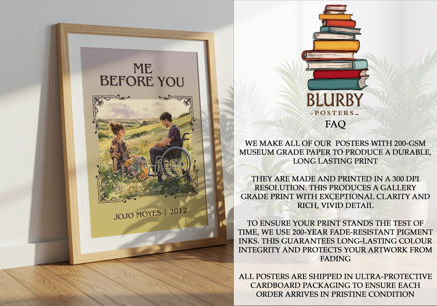 Me Before You by Jojo Moyes | Descriptive Book Poster | Minimalist