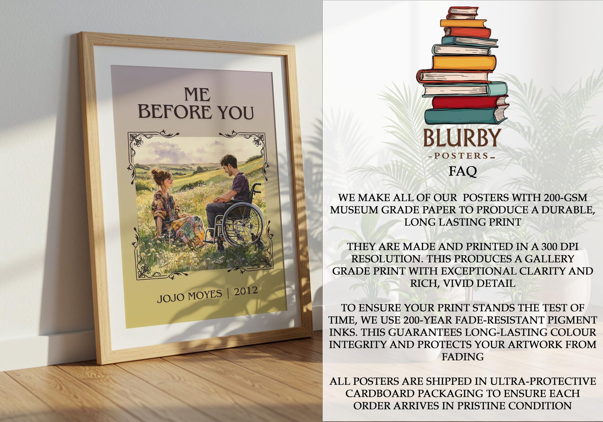 Me Before You by Jojo Moyes | Descriptive Book Poster | Minimalist