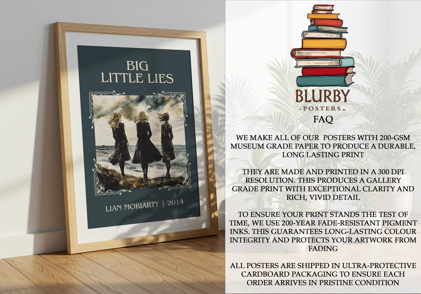 Big Little Lies by Lian Moriarty | Descriptive Book Poster | Minimalist