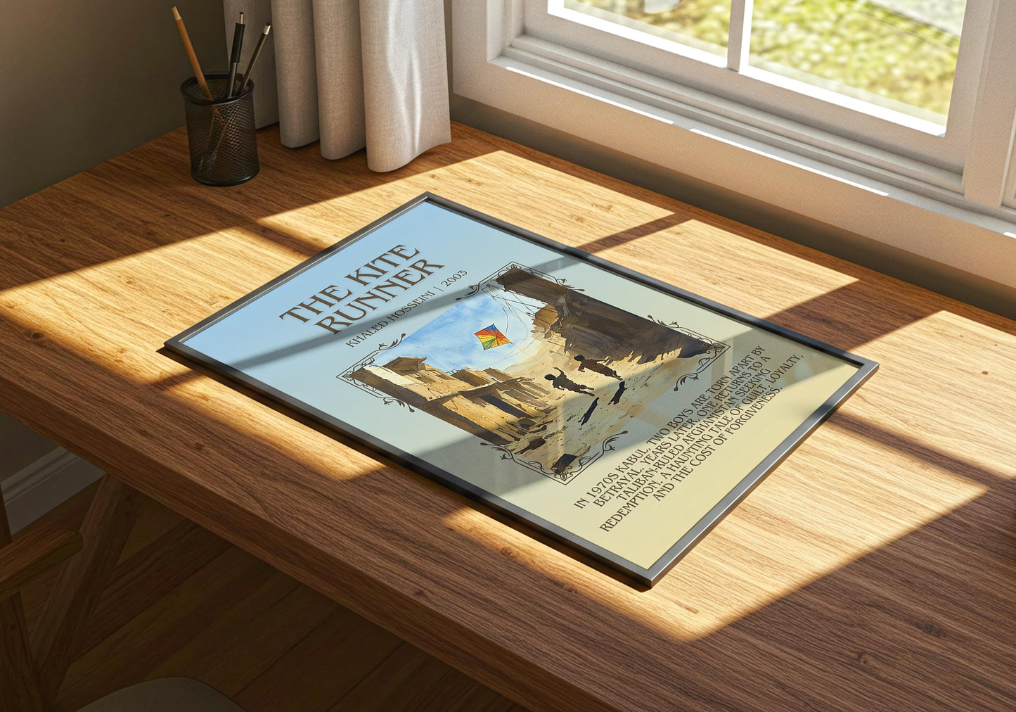 The Kite Runner by Khaled Hosseini | Descriptive Book Poster | Blurby