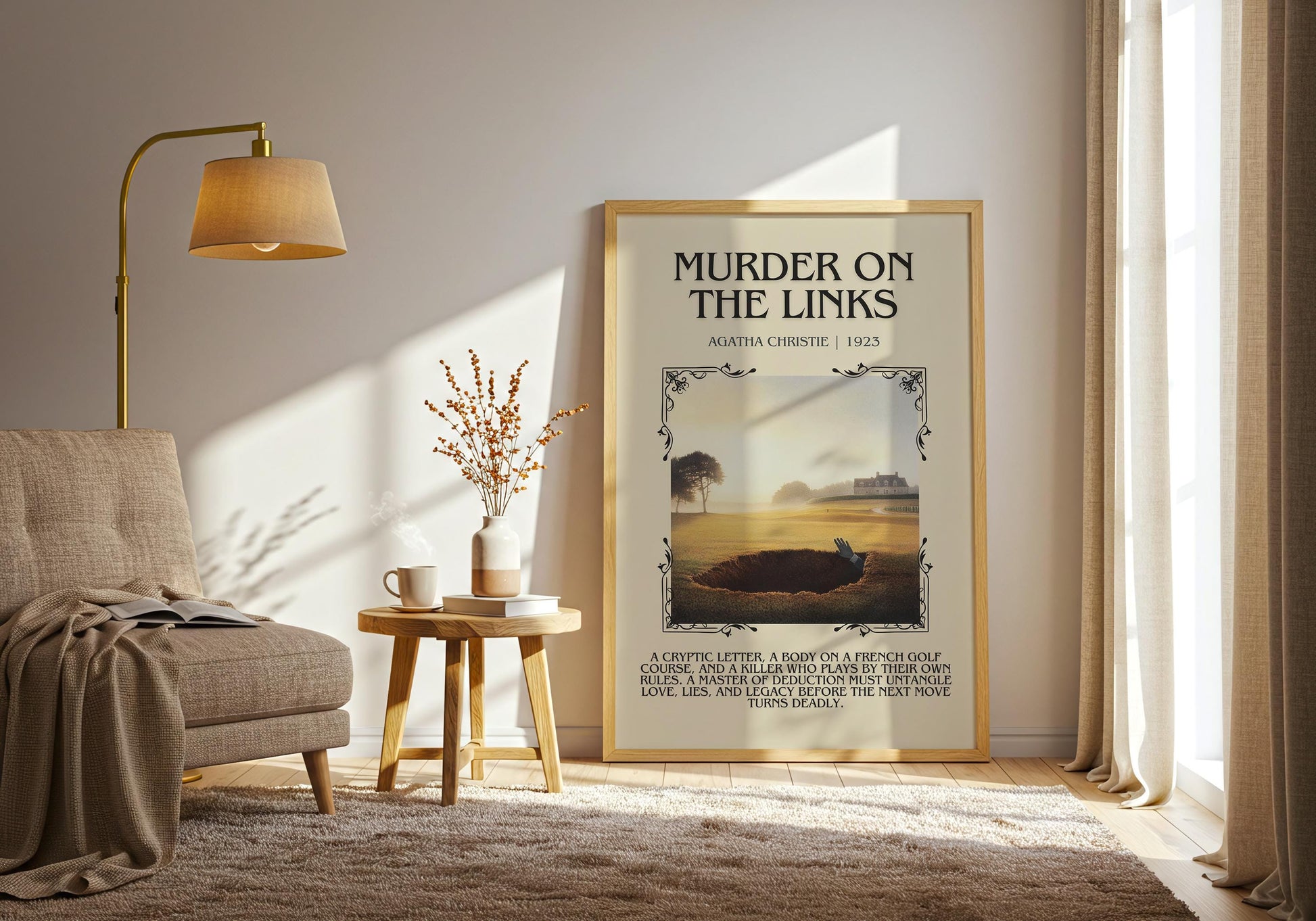 Murder On The Links by Agatha Christie | Descriptive Book Poster | Blurby