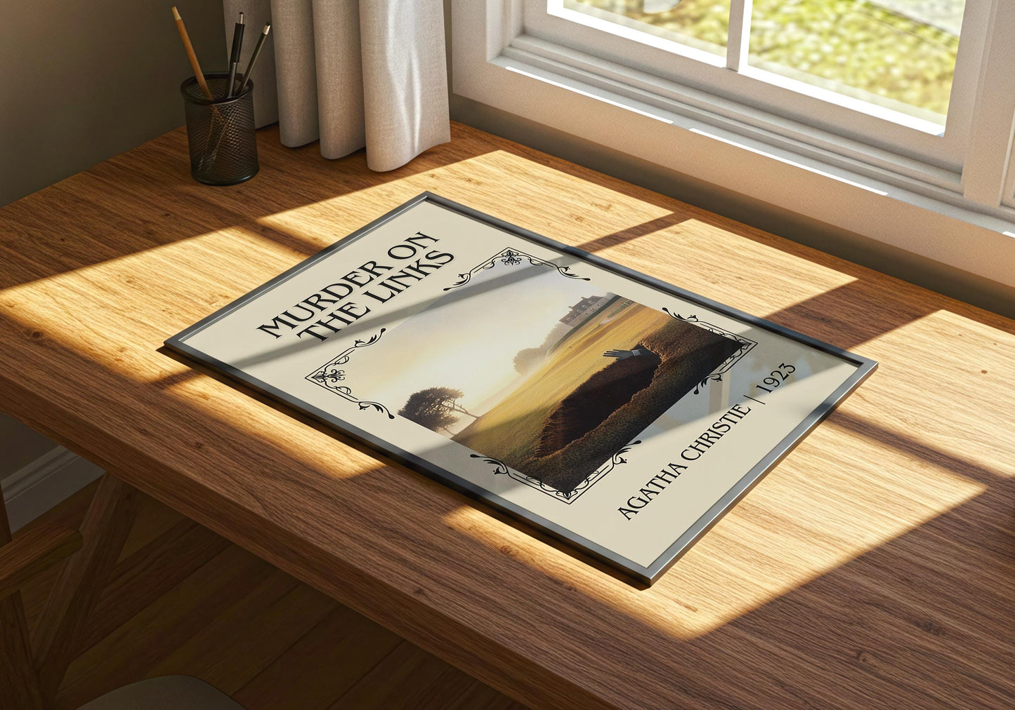 Murder On The Links by Agatha Christie | Descriptive Book Poster | Minimalist