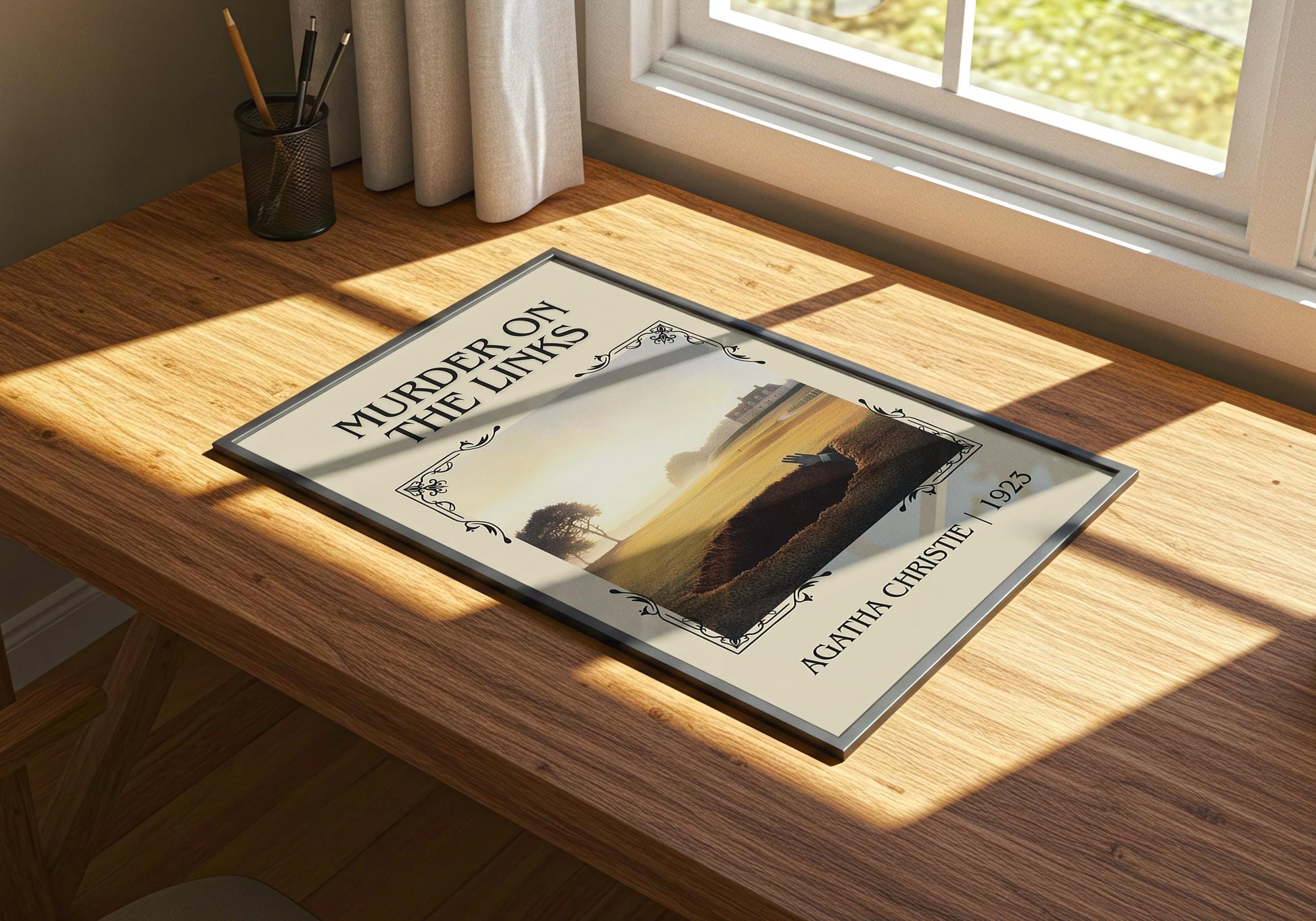 Murder On The Links by Agatha Christie | Descriptive Book Poster | Minimalist