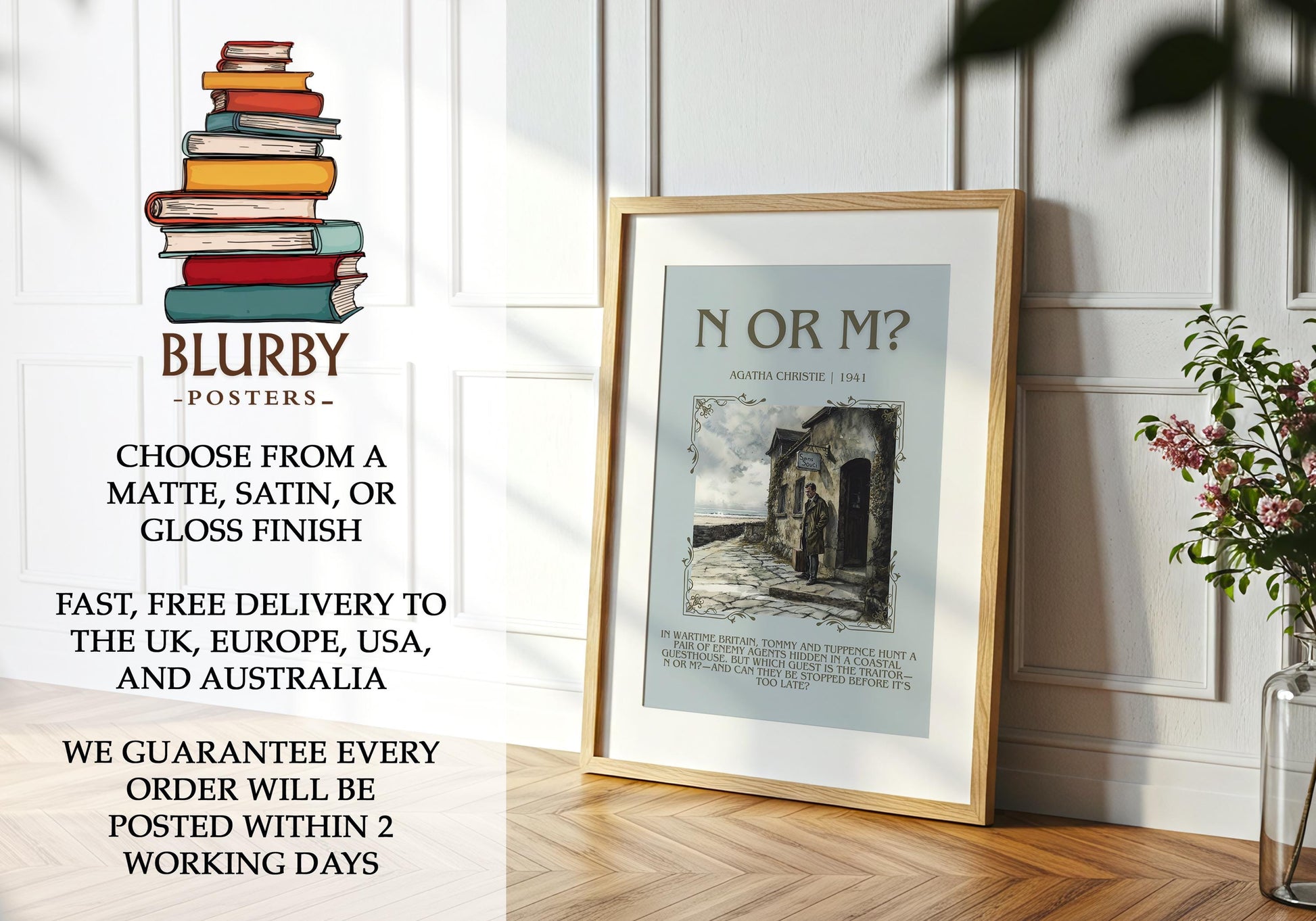 N Or M? by Agatha Christie | Descriptive Book Poster | Blurby