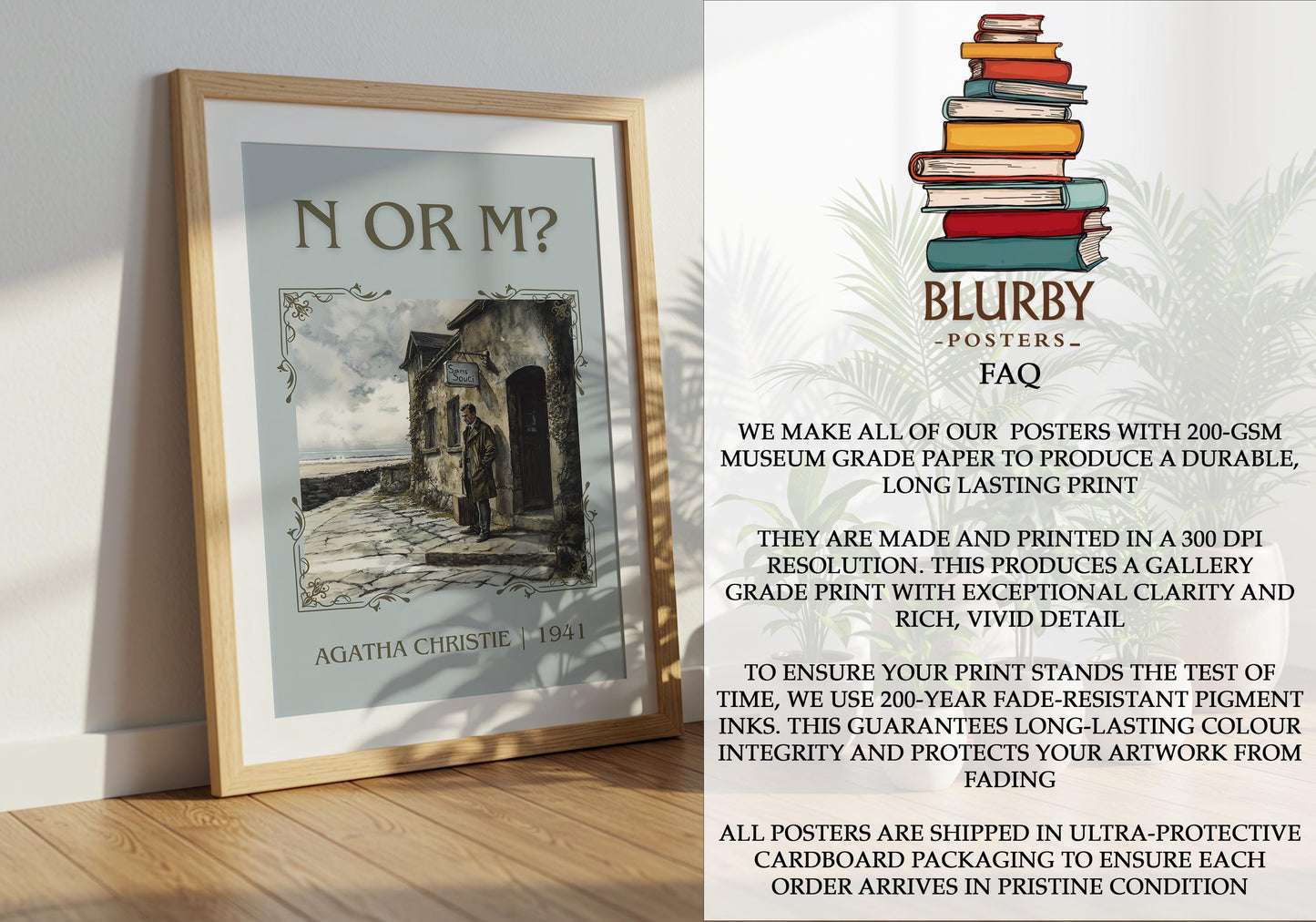 N Or M? by Agatha Christie | Descriptive Book Poster | Minimalist