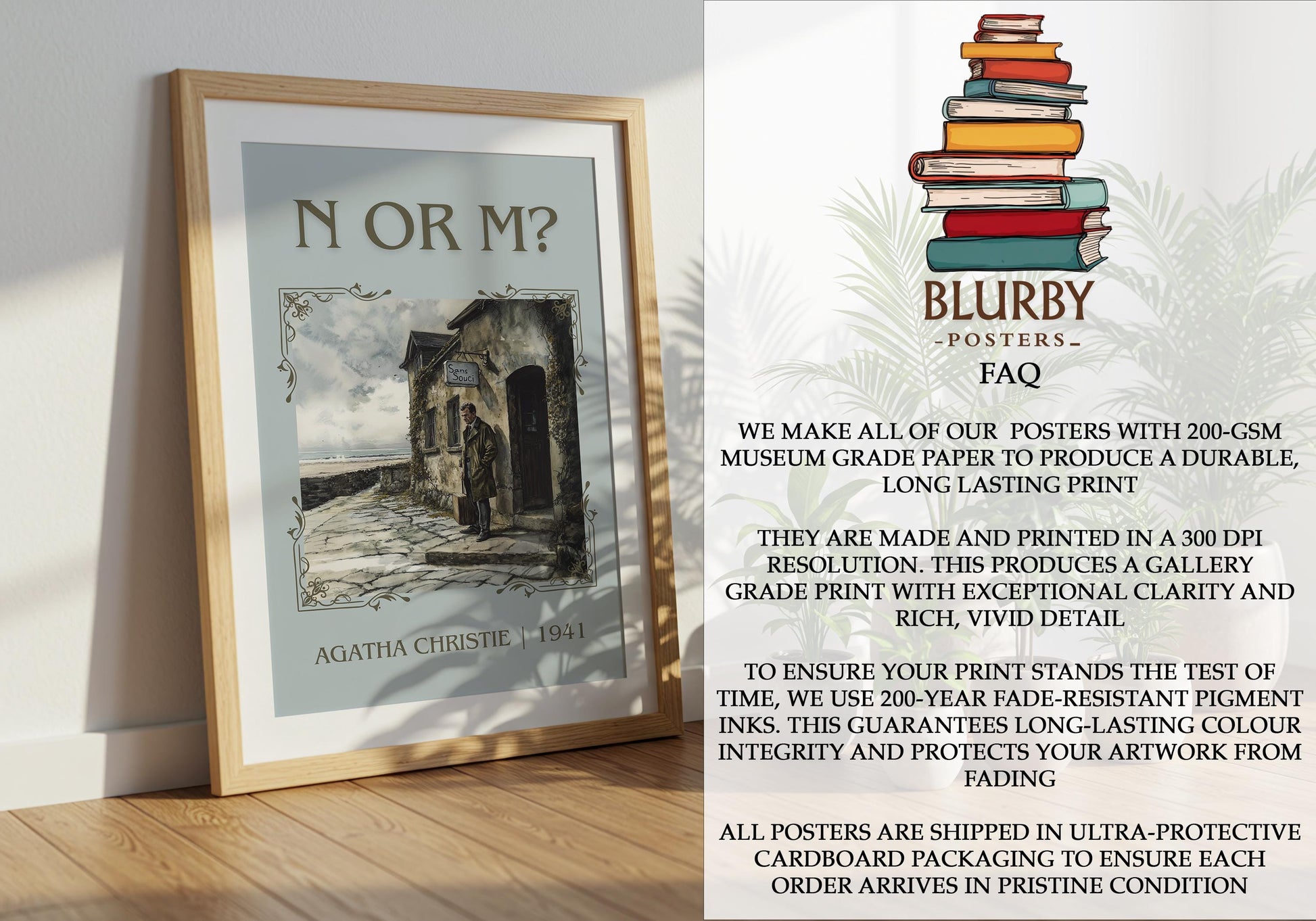 N Or M? by Agatha Christie | Descriptive Book Poster | Minimalist