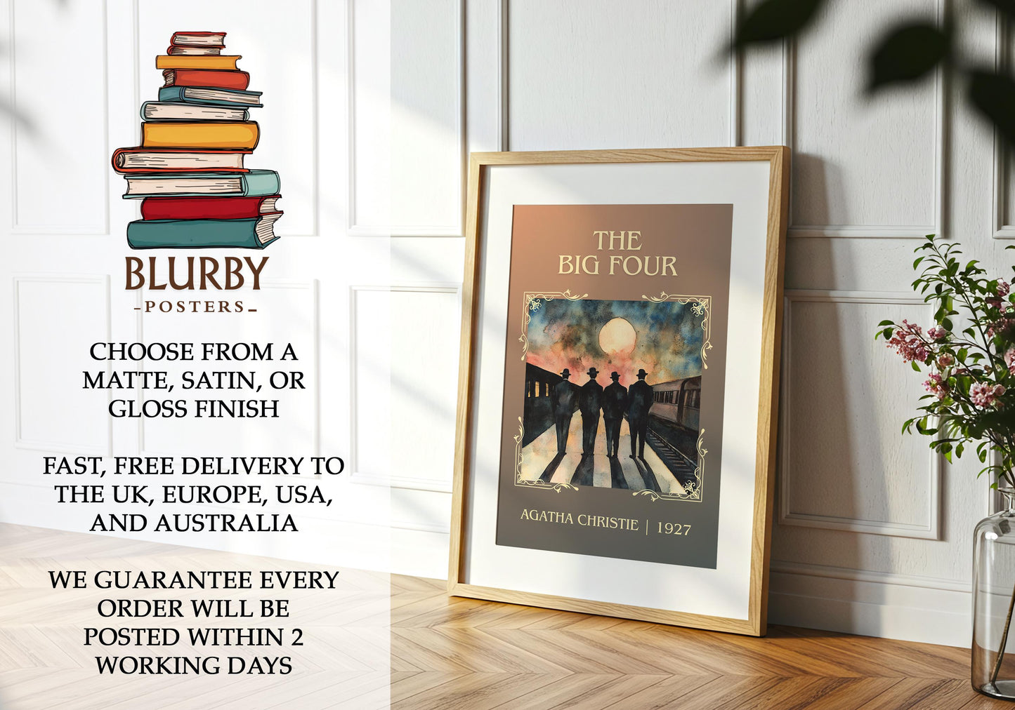 The Big Four by Agatha Christie | Descriptive Book Poster | Minimalist