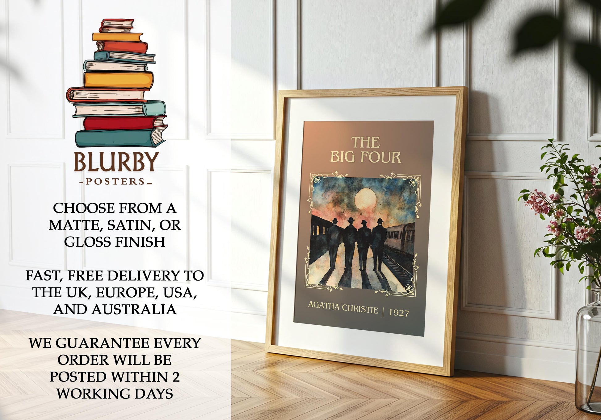 The Big Four by Agatha Christie | Descriptive Book Poster | Minimalist