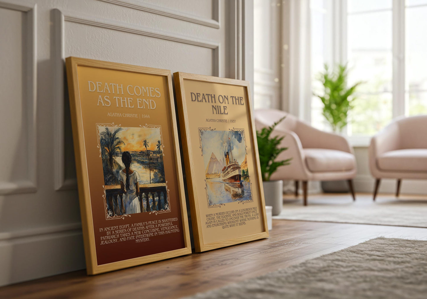 Death Comes At The End by Agatha Christie | Descriptive Book Poster | Blurby