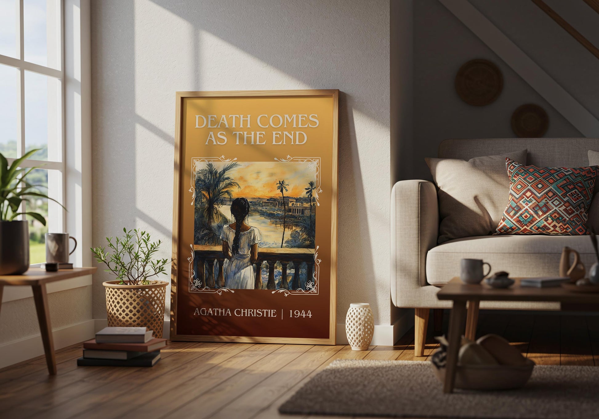 Death Comes At The End by Agatha Christie | Descriptive Book Poster | Minimalist