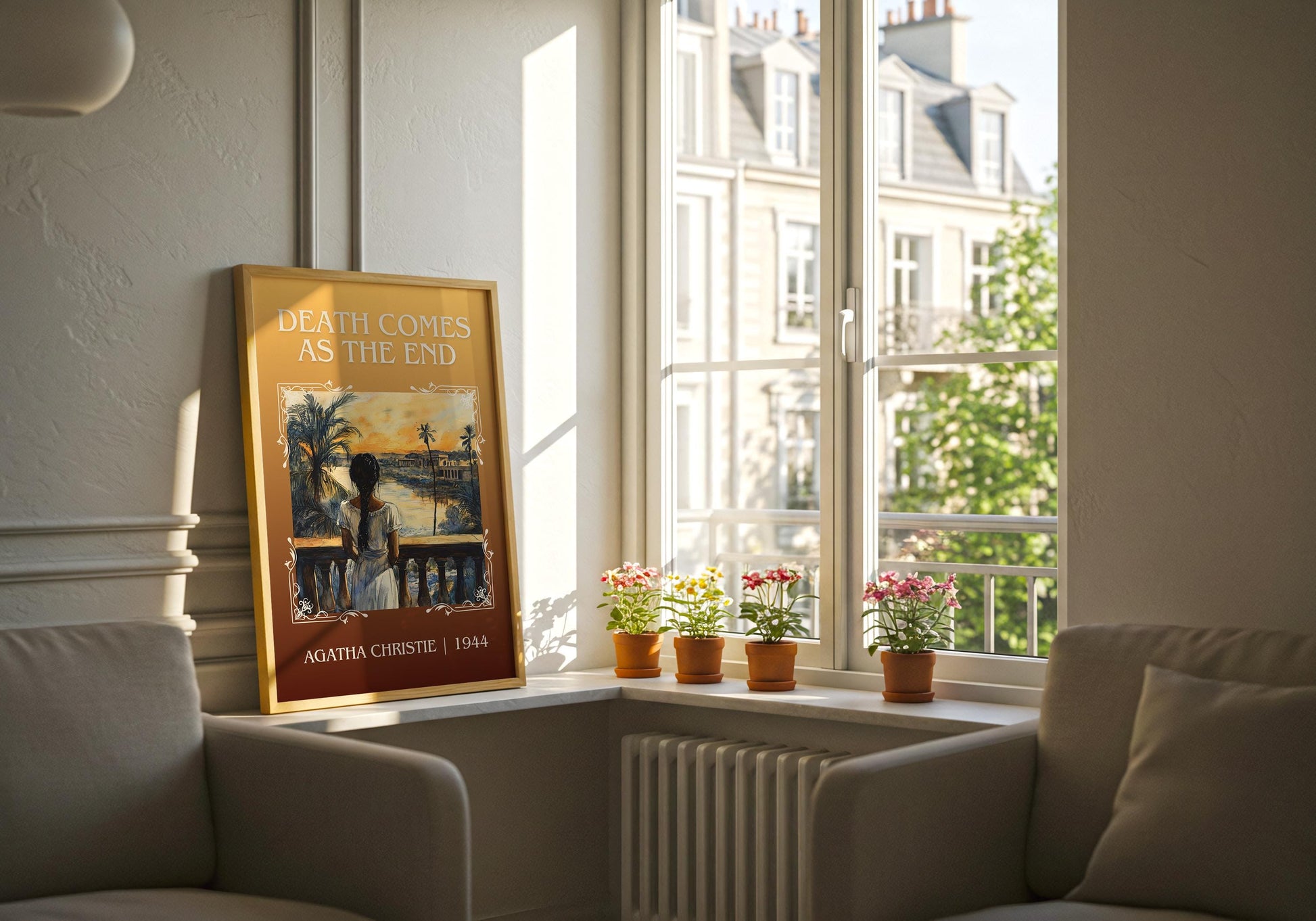 Death Comes At The End by Agatha Christie | Descriptive Book Poster | Minimalist