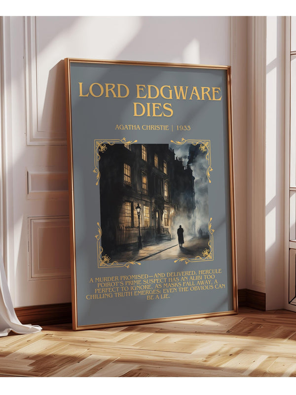 Lord Edgware Dies minimalist poster paper finish options – matte satin gloss