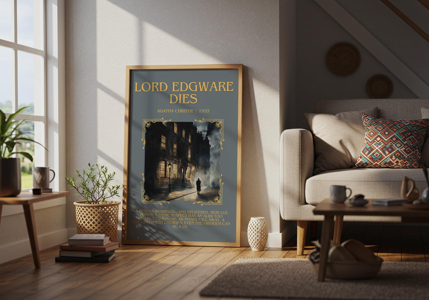 Lord Edgware Dies by Agatha Christie | Descriptive Book Poster | Blurby