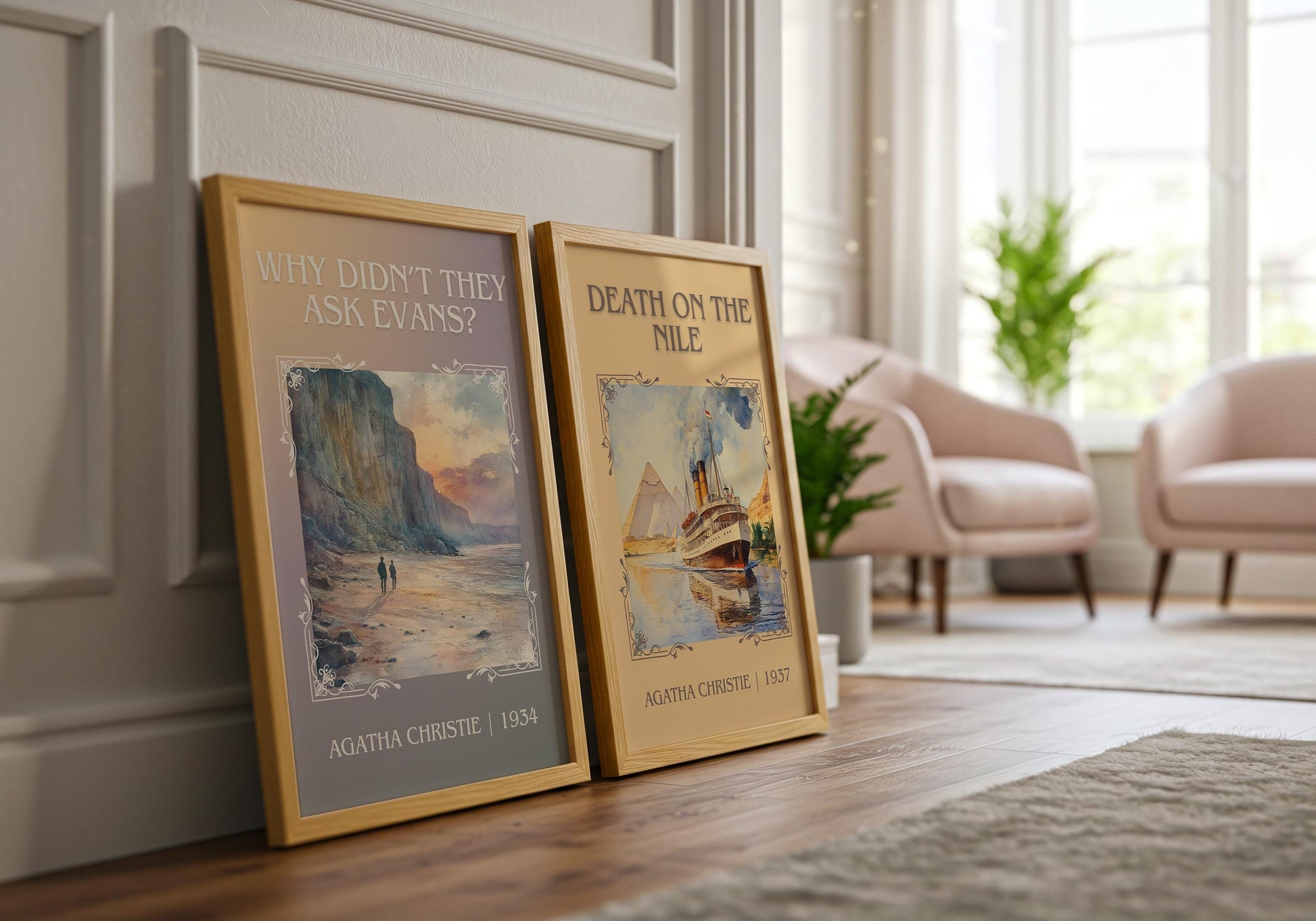 Why Didn't They Ask Evans? by Agatha Christie | Descriptive Book Poster | Minimalist