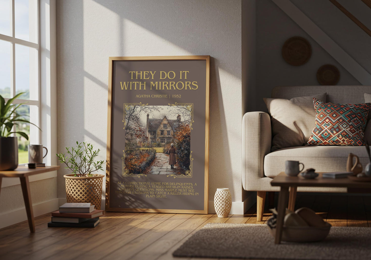 They Do It With Mirrors by Agatha Christie | Descriptive Book Poster | Blurby