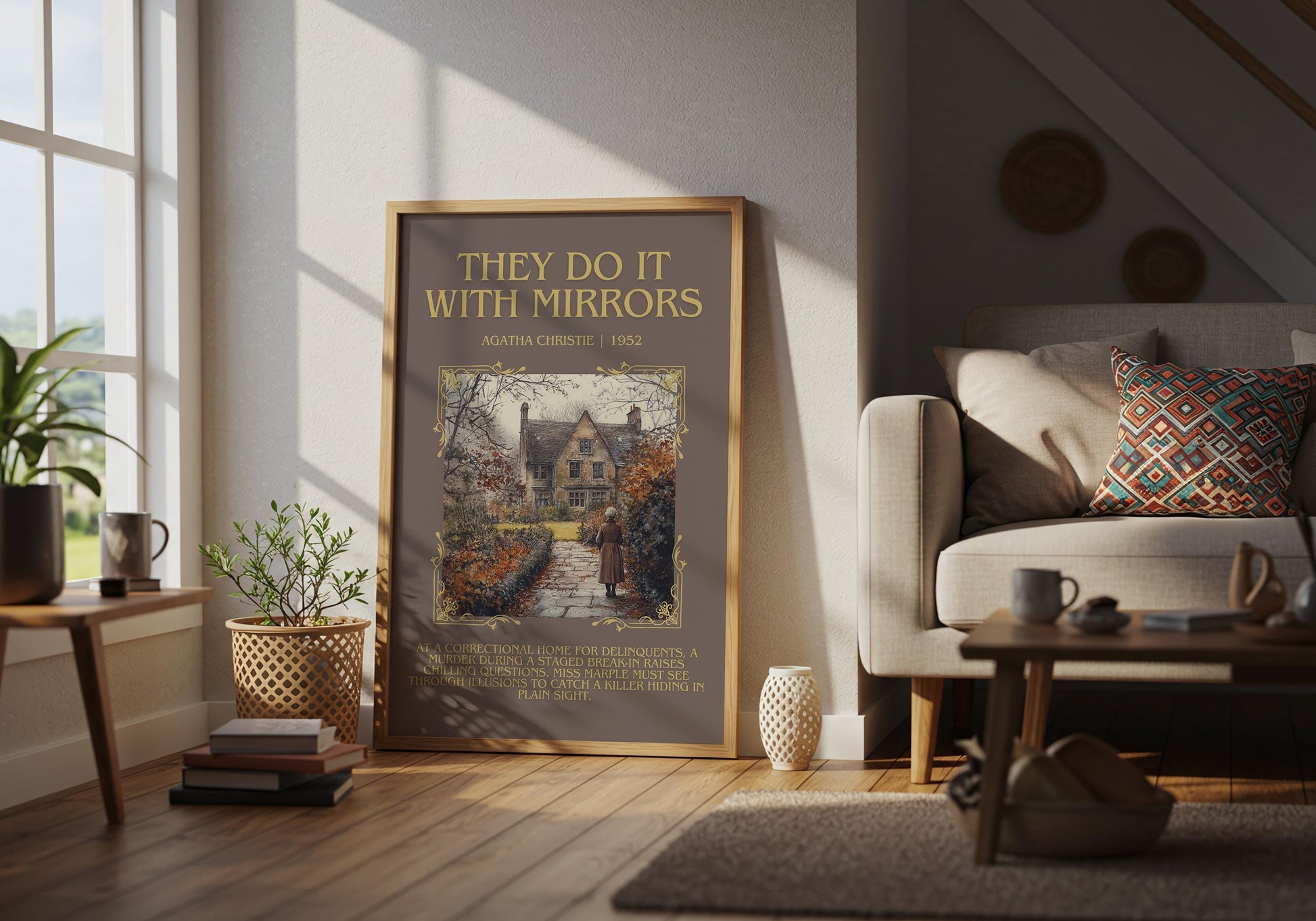 They Do It With Mirrors by Agatha Christie | Descriptive Book Poster | Blurby
