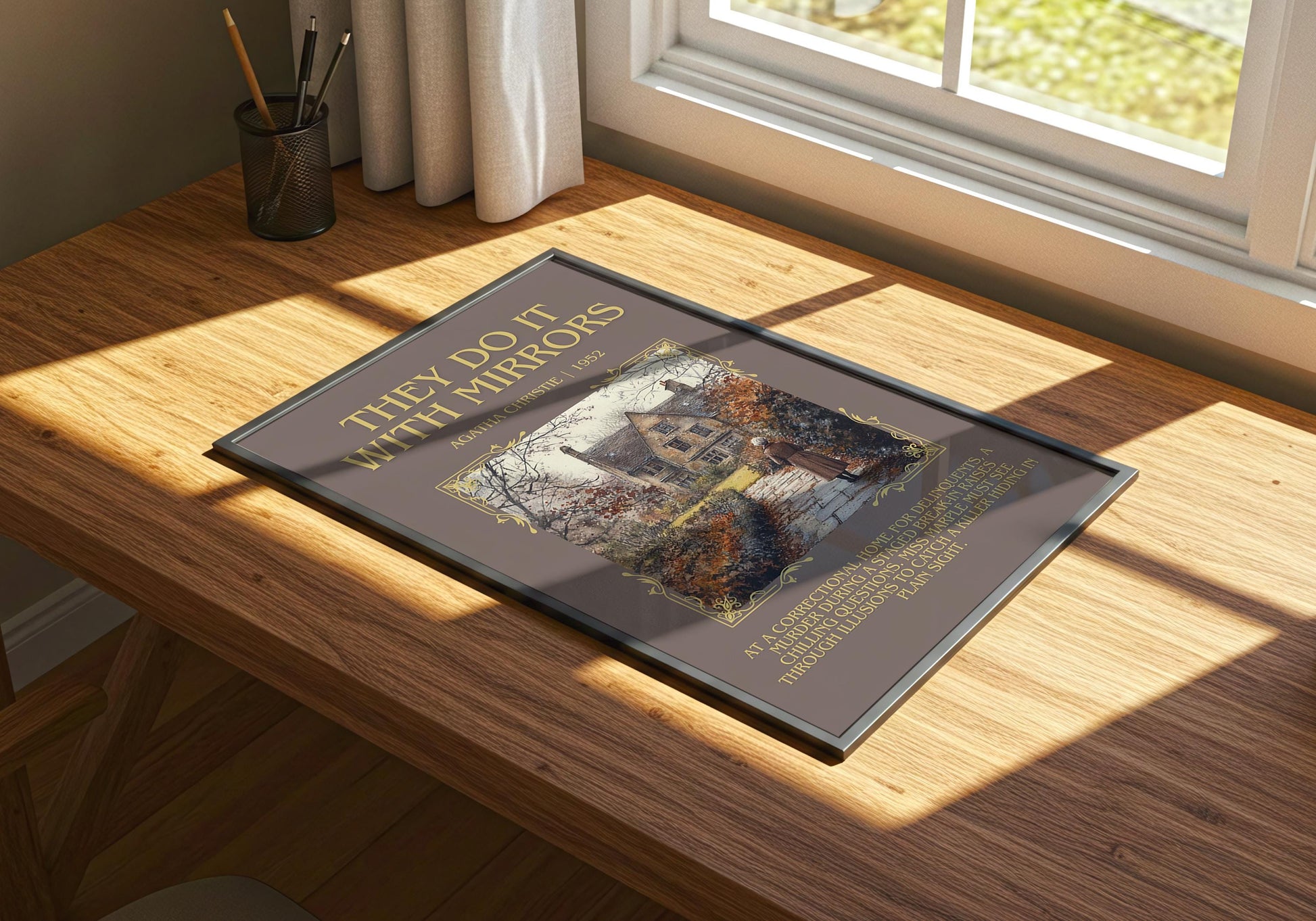 They Do It With Mirrors by Agatha Christie | Descriptive Book Poster | Blurby