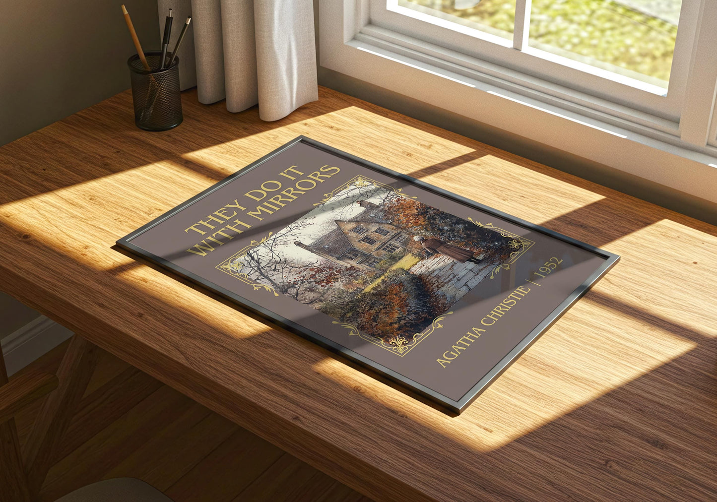 They Do It With Mirrors by Agatha Christie | Descriptive Book Poster | Minimalist