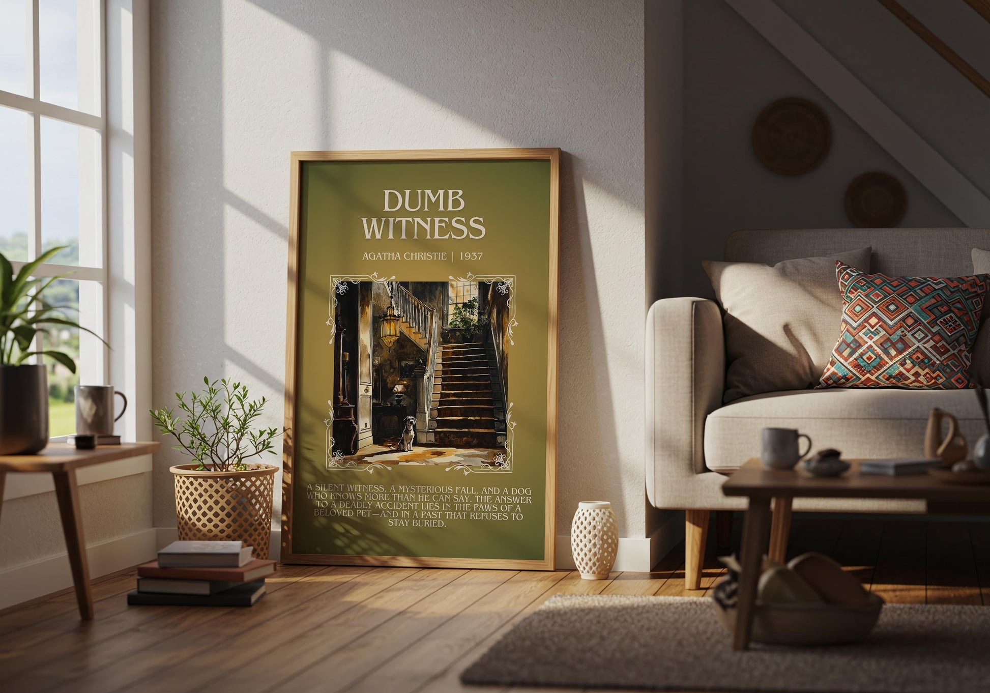 Dumb Witness by Agatha Christie | Descriptive Book Poster | Blurby
