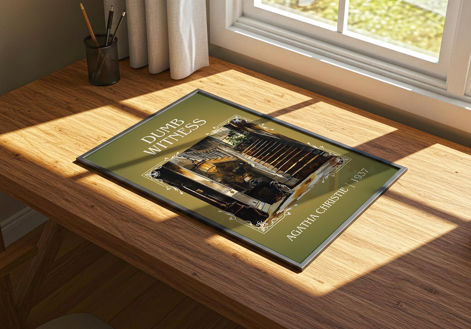 Dumb Witness by Agatha Christie | Descriptive Book Poster | Minimalist