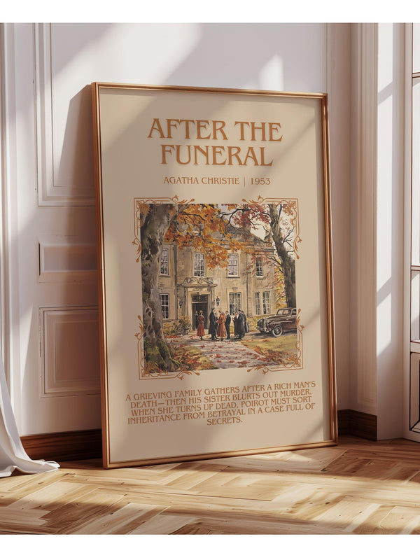 After the Funeral minimalist poster paper finish options – matte satin gloss