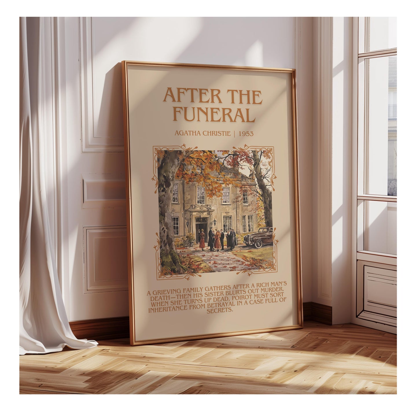 After The Funeral by Agatha Christie | Descriptive Book Poster | Blurby