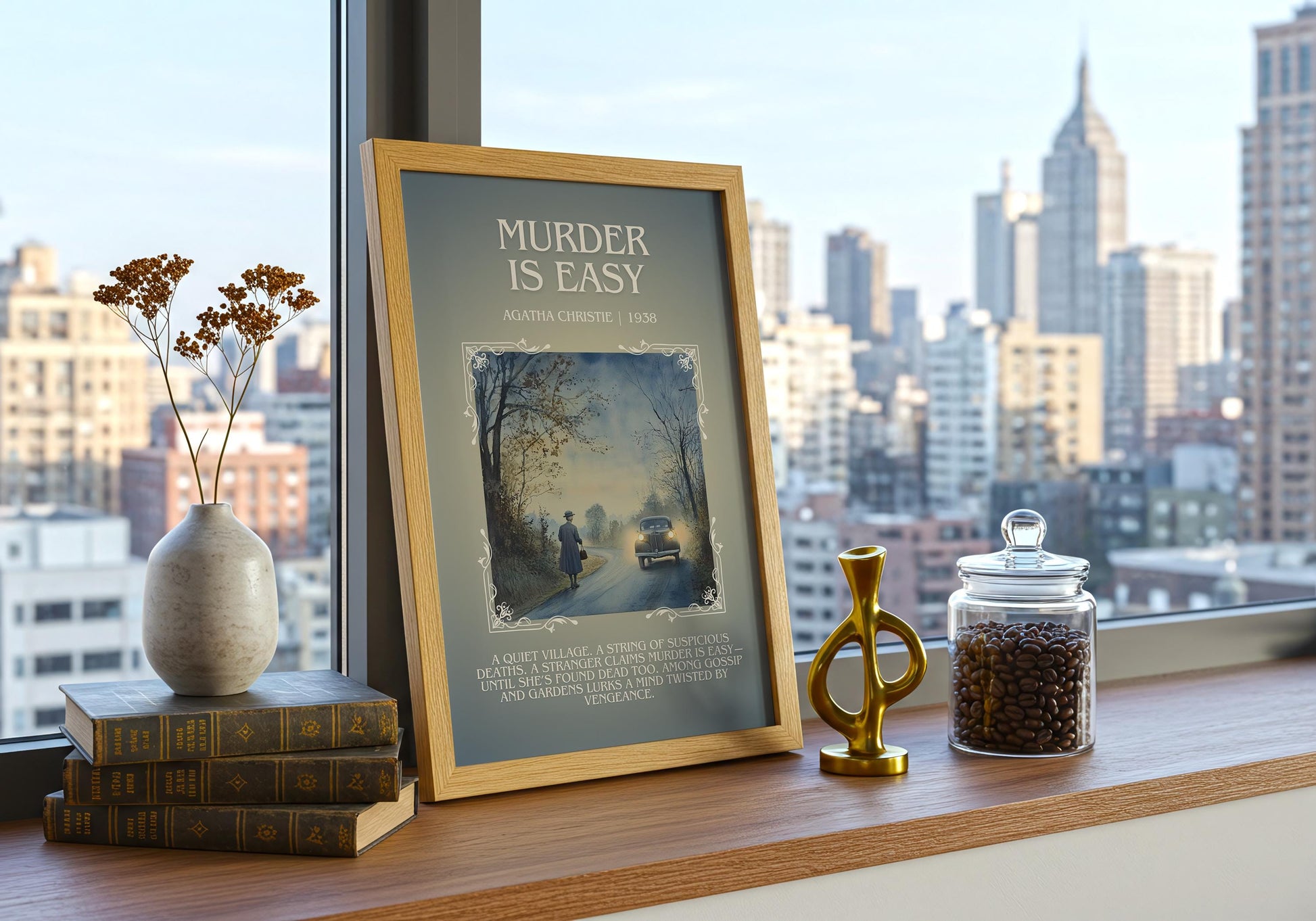 Murder Is Easy by Agatha Christie | Descriptive Book Poster | Blurby
