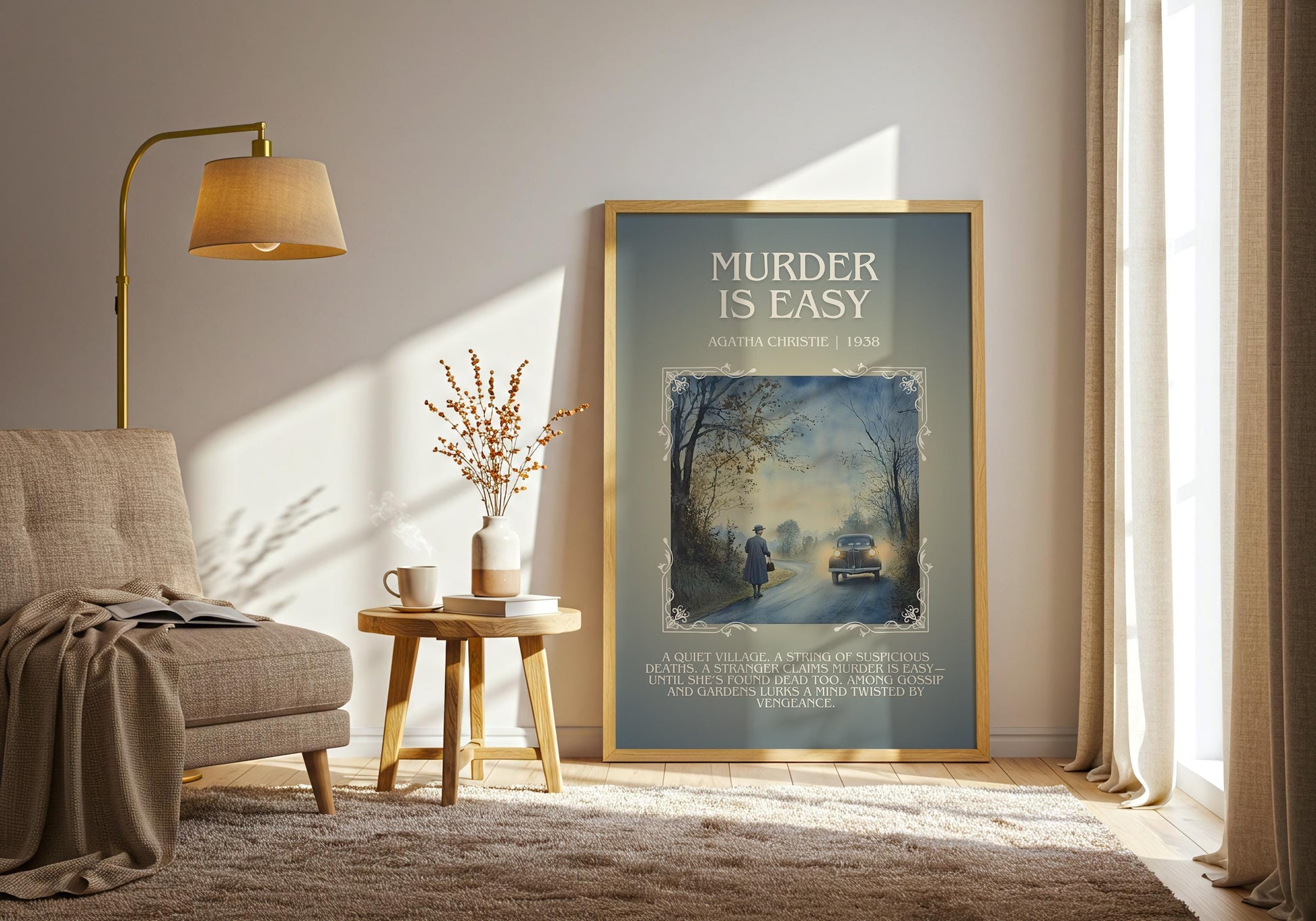 Murder Is Easy by Agatha Christie | Descriptive Book Poster | Blurby