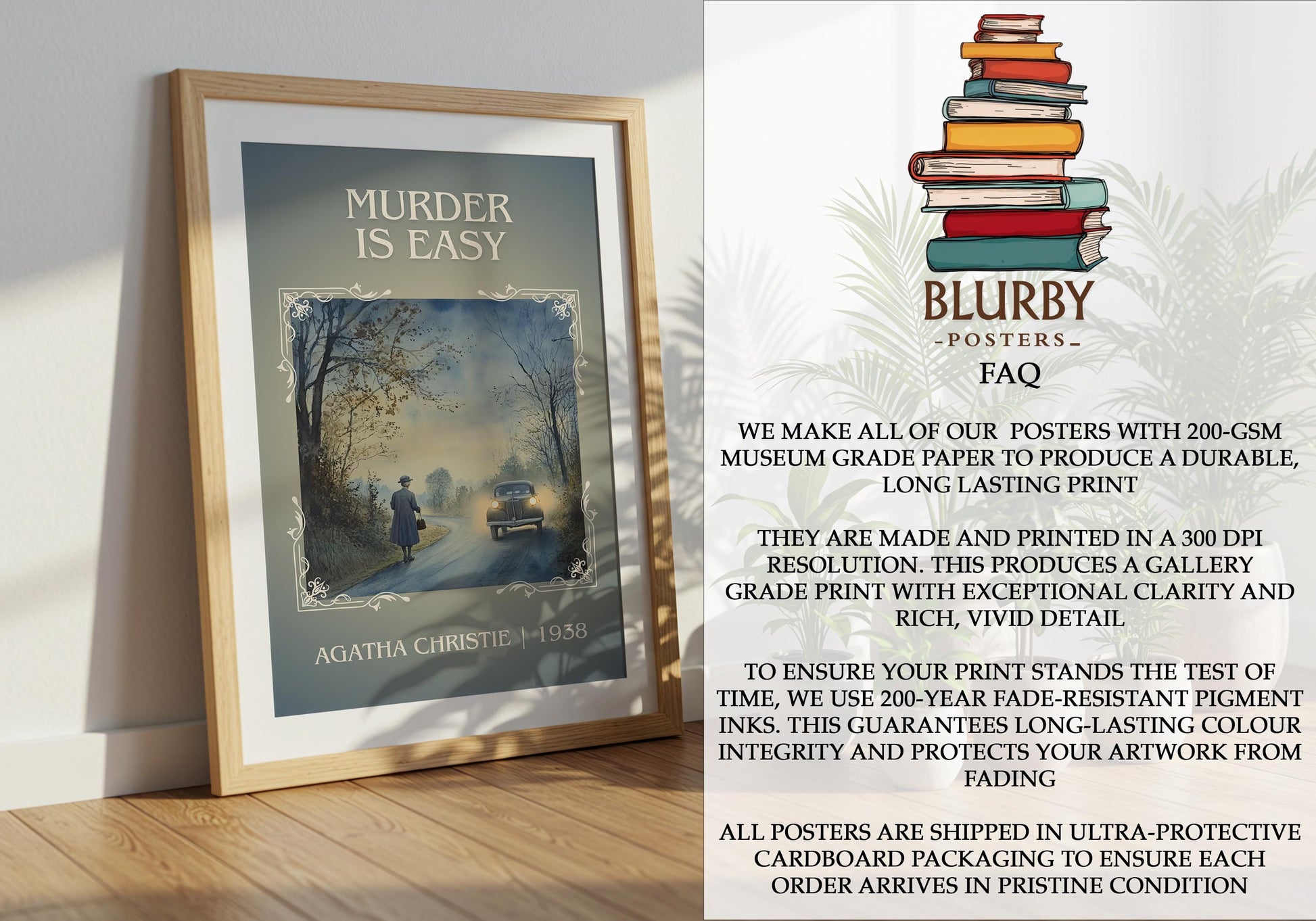 Murder Is Easy by Agatha Christie | Descriptive Book Poster | Minimalist