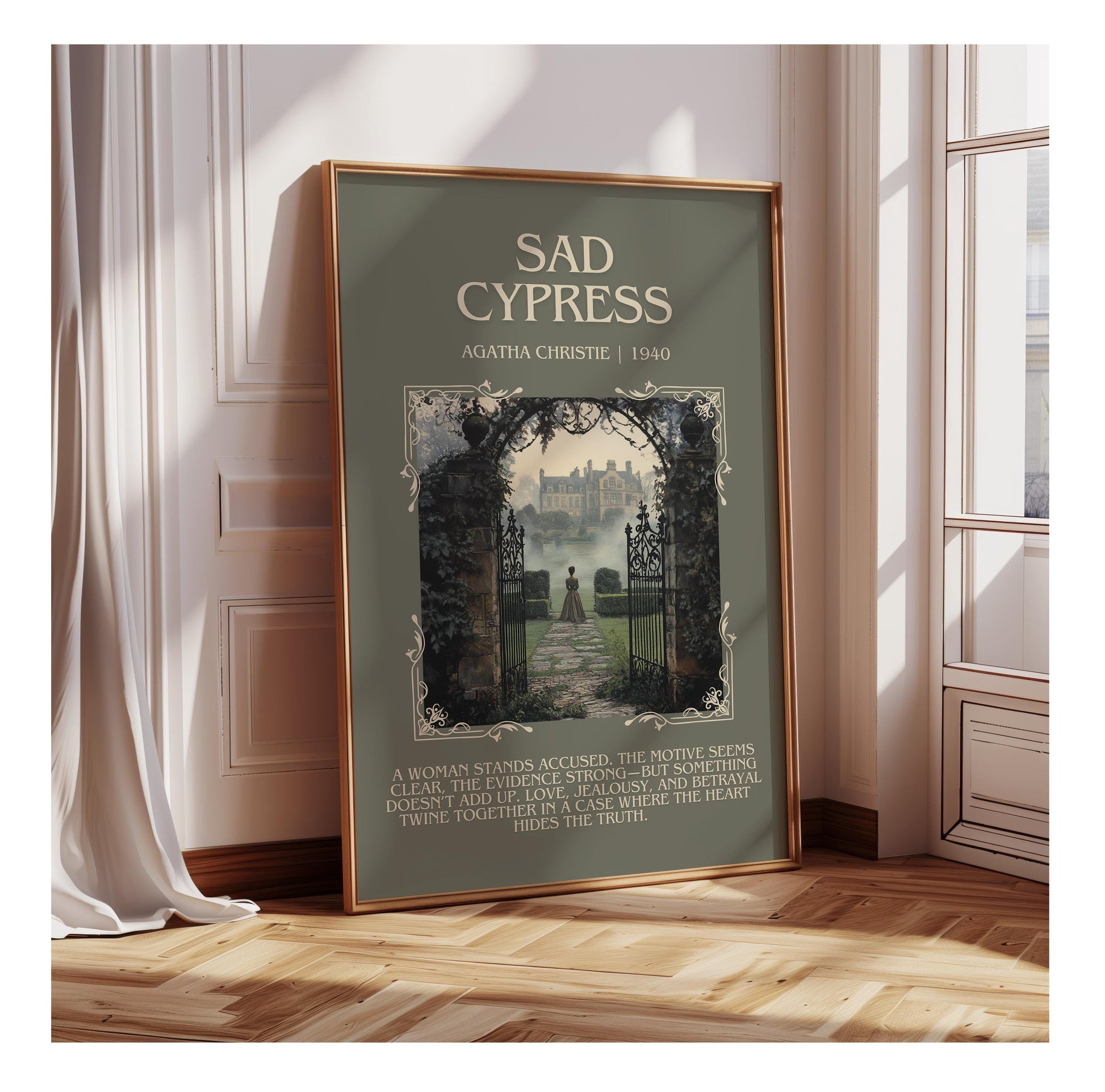 Sad Cypress by Agatha Christie | Descriptive Book Poster | Blurby