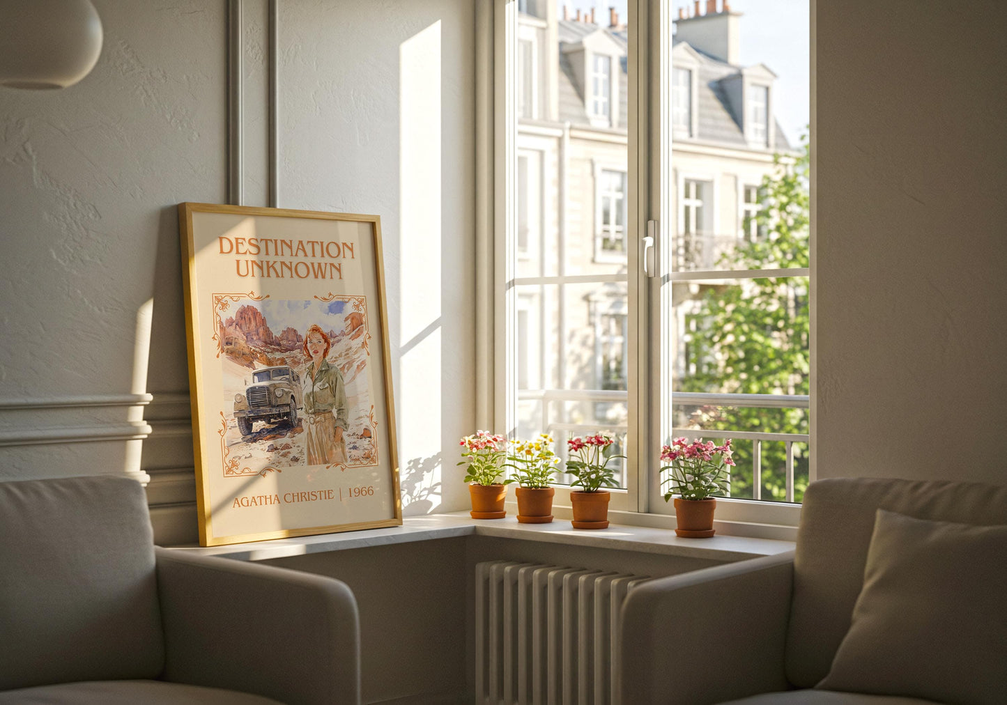 Destination Unknown by Agatha Christie | Descriptive Book Poster | Minimalist