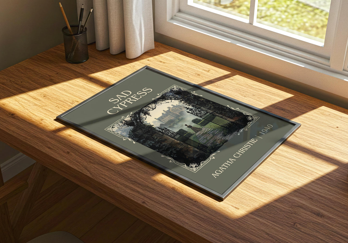 Sad Cypress by Agatha Christie | Descriptive Book Poster | Minimalist