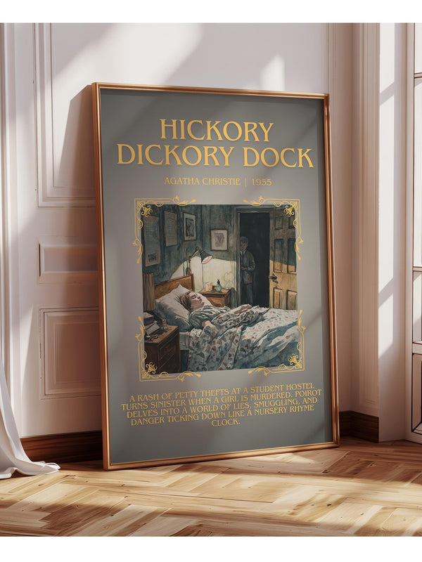 Hickory Dickory Dock minimalist poster paper finish options – matte satin gloss
