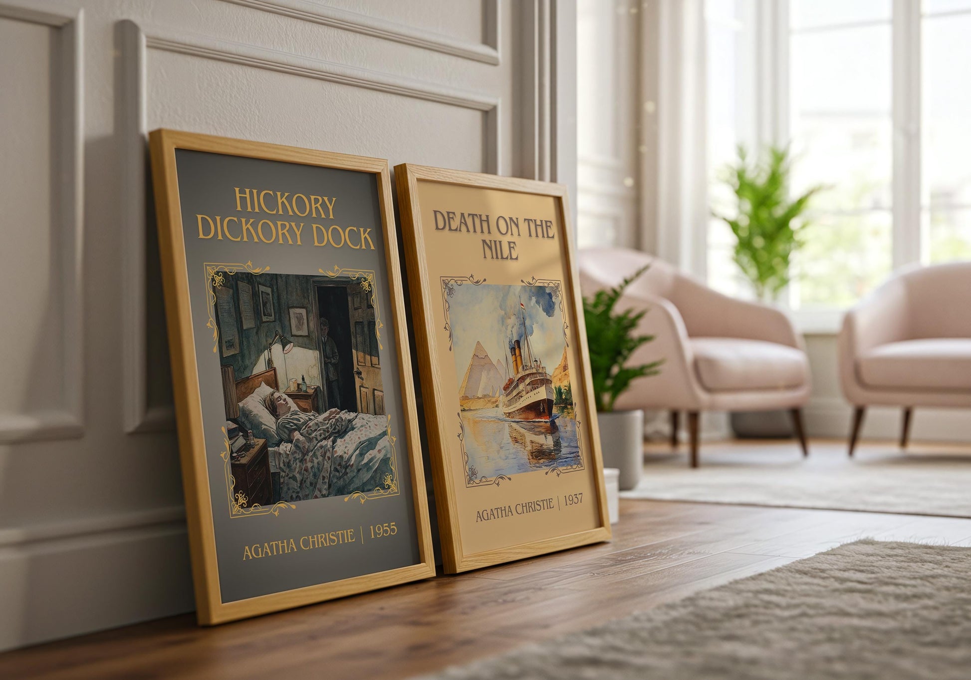 Hickory Dickory Dock by Agatha Christie | Descriptive Book Poster | Minimalist