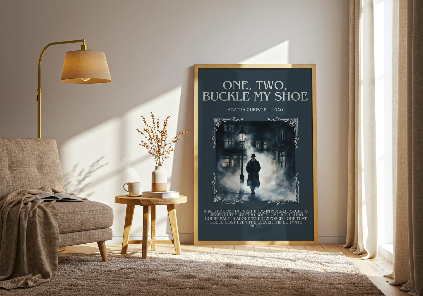One Two Buckle My Shoe by Agatha Christie | Descriptive Book Poster | Blurby