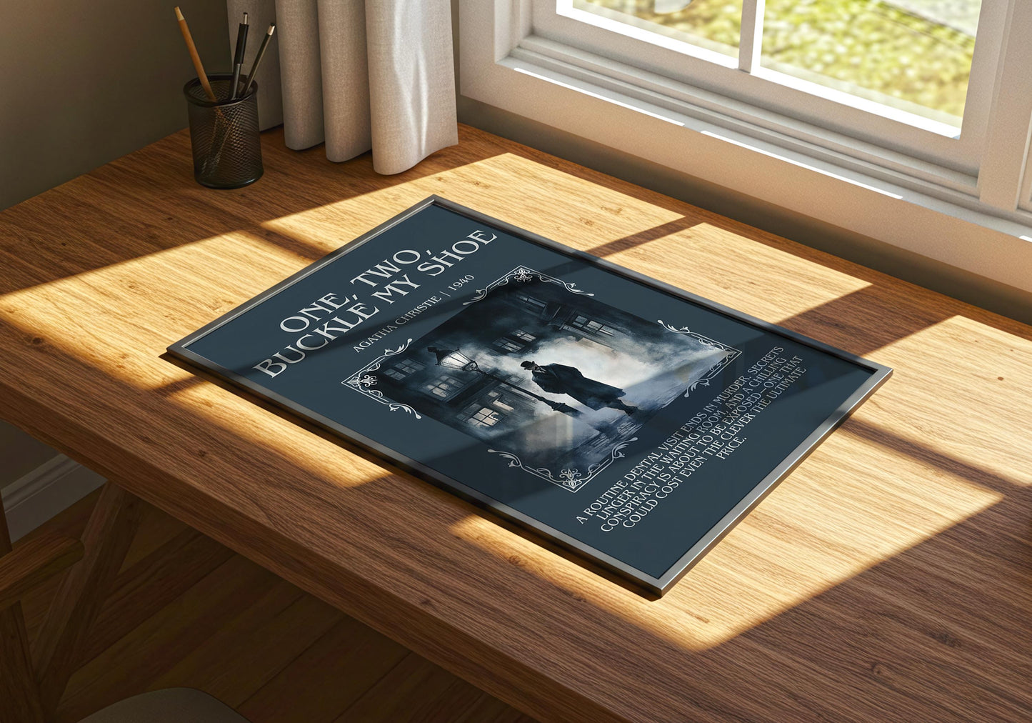 One Two Buckle My Shoe by Agatha Christie | Descriptive Book Poster | Blurby