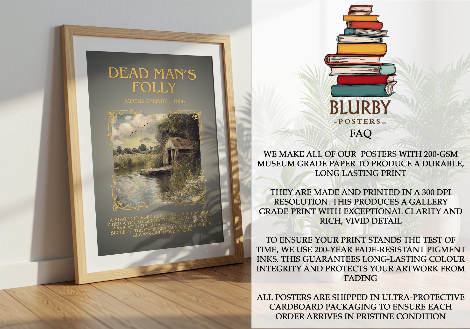 Dead Man's Folly by Agatha Christie | Descriptive Book Poster | Blurby