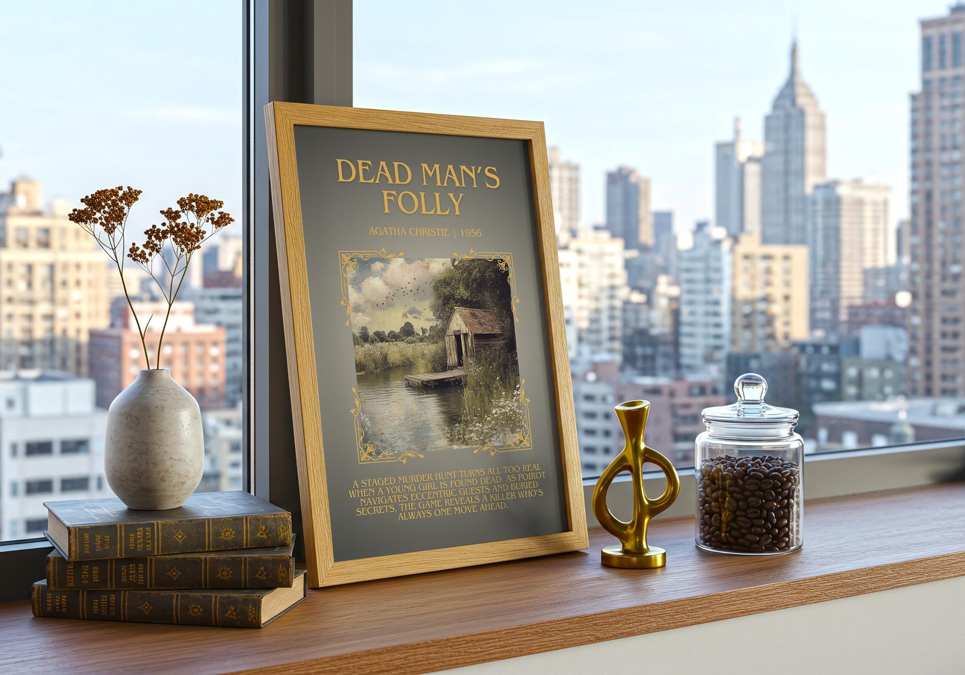 Dead Man's Folly by Agatha Christie | Descriptive Book Poster | Blurby