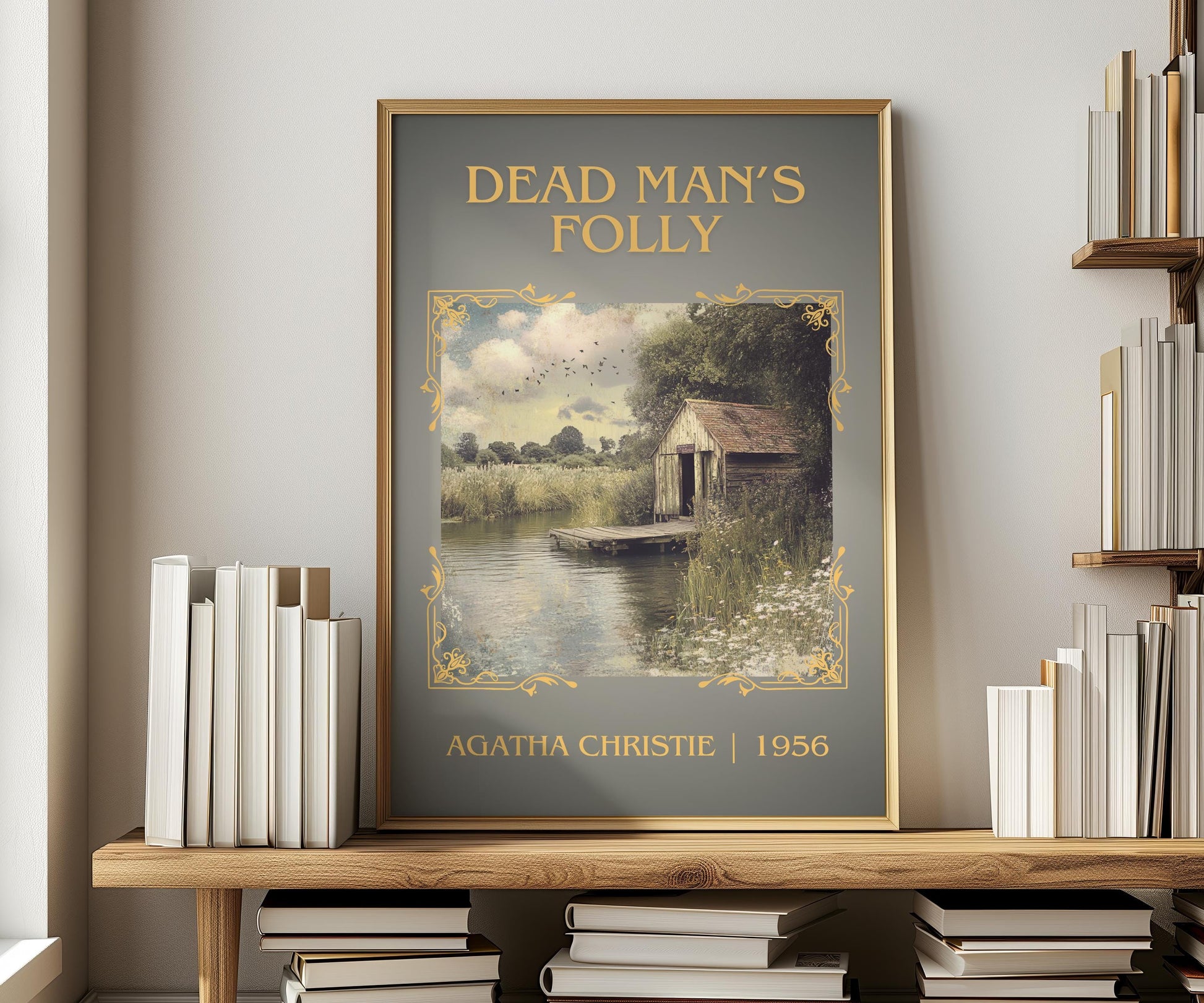 Dead Man's Folly by Agatha Christie | Descriptive Book Poster | Minimalist