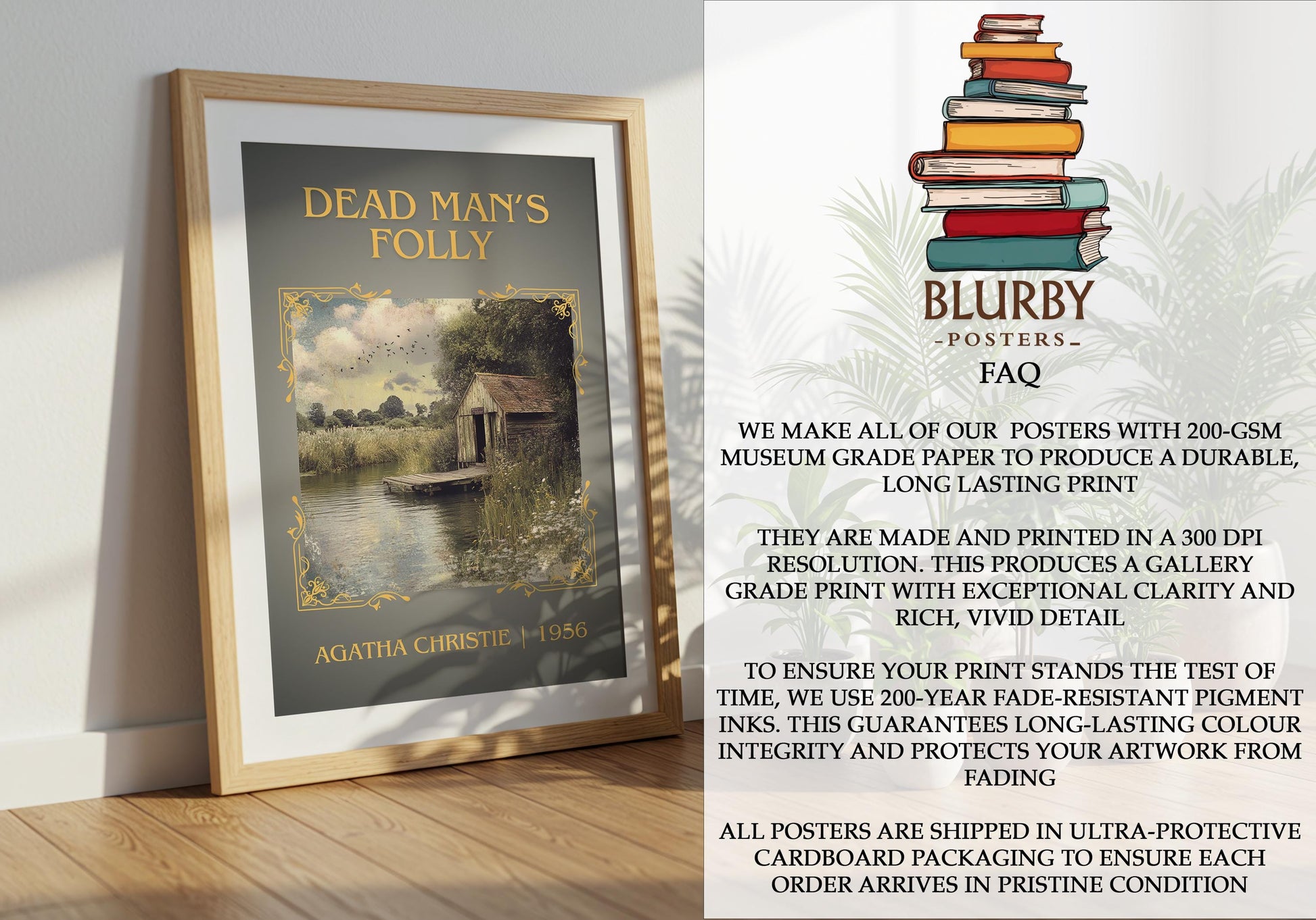 Dead Man's Folly by Agatha Christie | Descriptive Book Poster | Minimalist